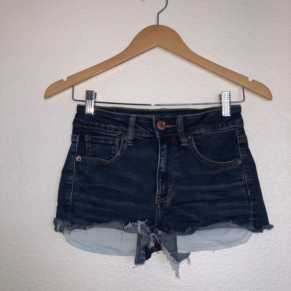 Denim short shorts